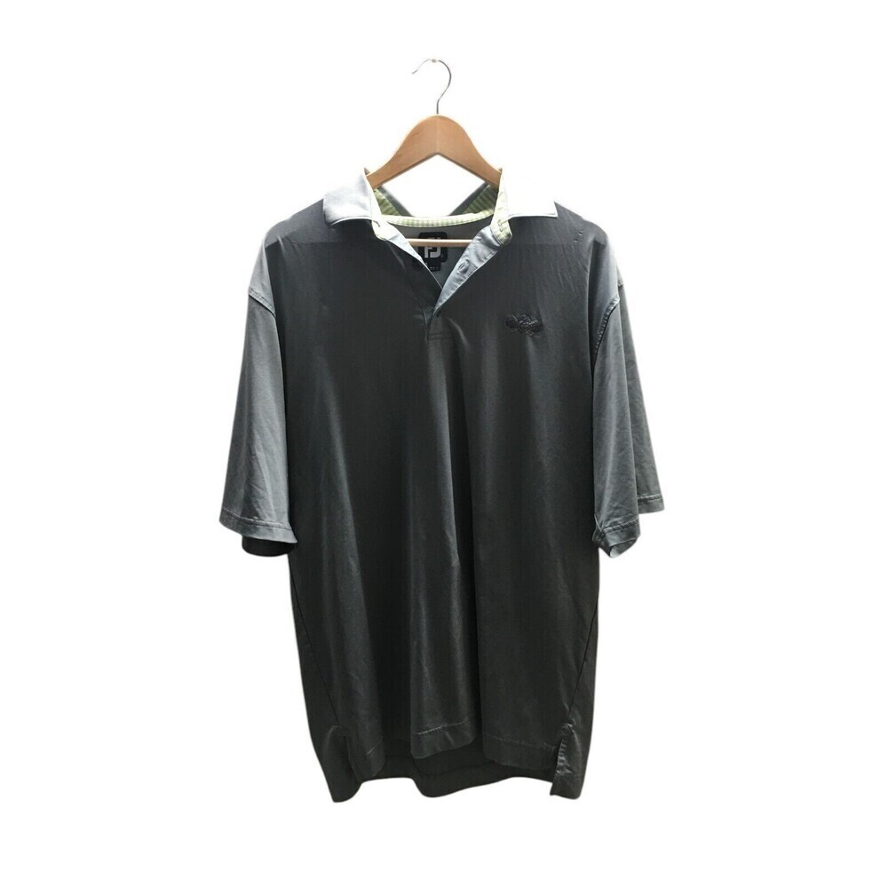 Foot Joy Polo Shirt Men's Size M Gray Short Sleeve Athletic Stretch